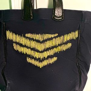 Emporio Armani navy fashion tote bag